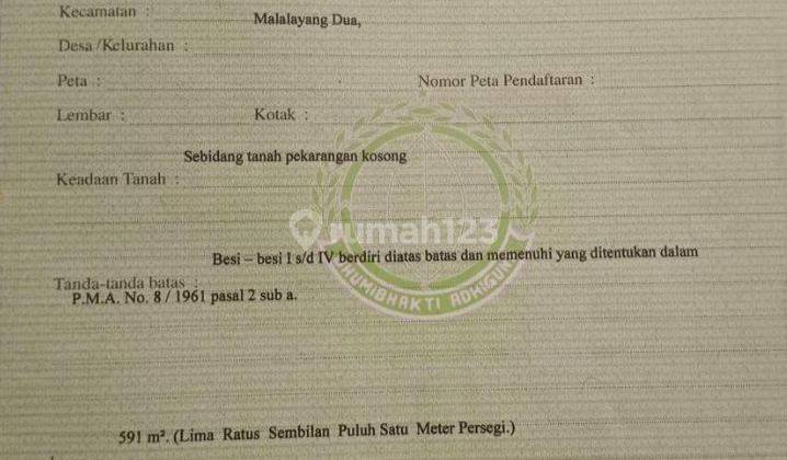 Tanah 591m2 Di Jl Wolter Monginsidi Dekat Tugu Boboca  2