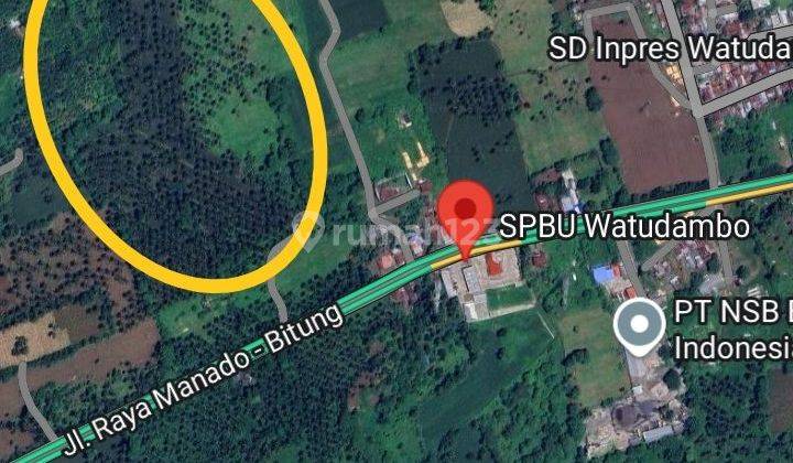 Tanah Pinggir Jl Raya Manado Bitung Dekat SPBU Watudambo 1