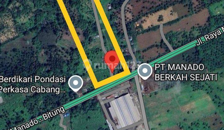 Tanah 1,3h Jl Raya Manado Bitung Depan Coca Cola Teh Sosro  1