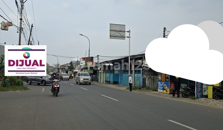 Dijual Tanah Strategis Pinggir Jalan Besar Dekat Sumarecon Bekasi