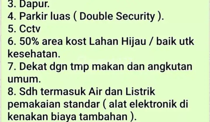 Kost fasilitas lengkap di Cikarang 1