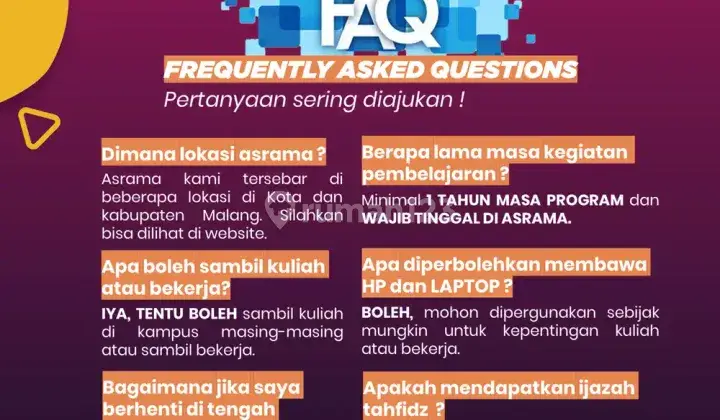 Kos Tahfidz Putri Muslimah dekat dengan UMM kampus 3 tlogomas malang