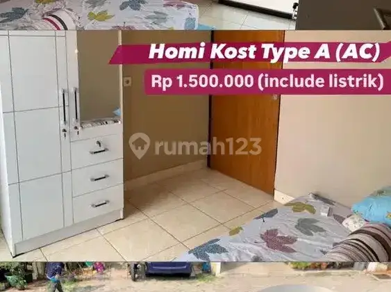 KOS PUTRI MAHASISWA/PEKERJA AC - HOMI KOST 1