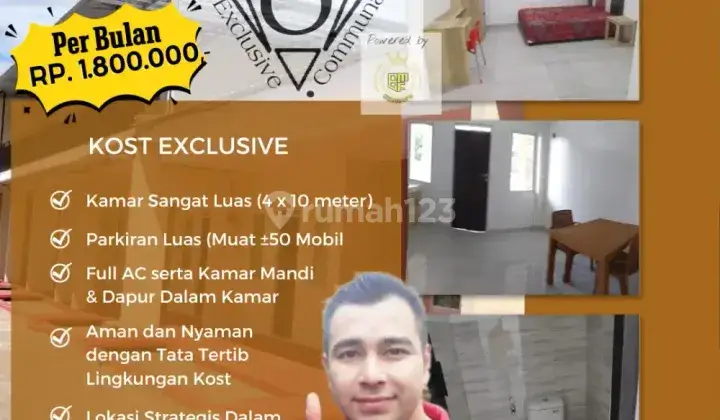 Kost Exclusive Strategis, Terjangkau & Fasilitas Hotel Berbintang 2