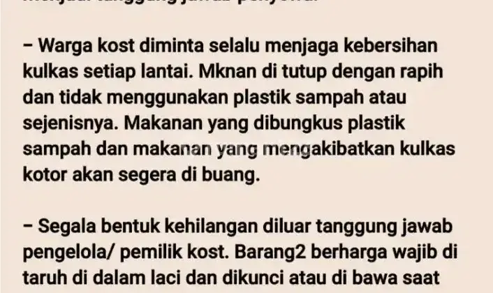 Kost Campur Fasilitas Lengkap di Jelambar Angke Jakarta Barat 2