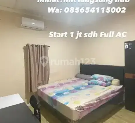 KOS MURAH FASILITAS LENGKAP FULL AC, HARGA MULAI DARI SATU JUTA (1 jt) 2