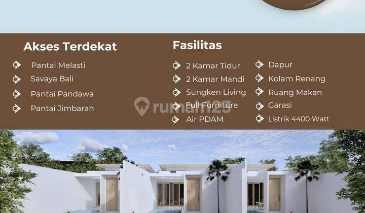 Dijual Villa Baru Ada 3 Unit Dekat Pantai Melasti Ungasan 1