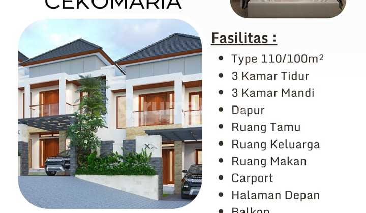 For Sale New Affordable 3-Bedroom House in Cekomaria Denpasar