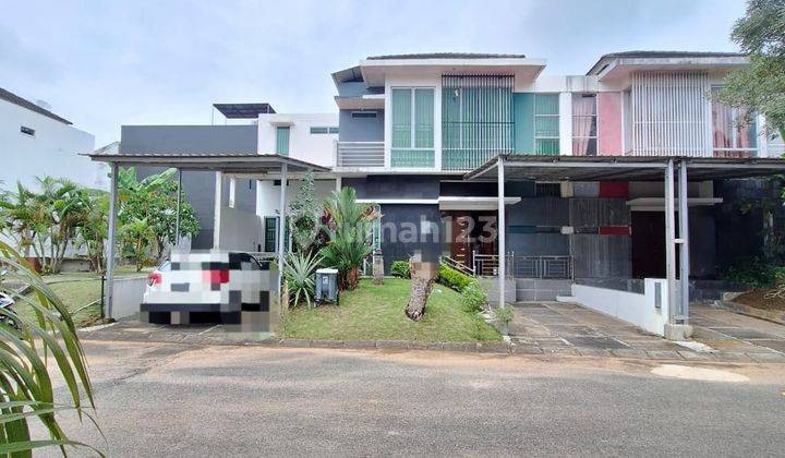 tampak depan dijual rumah purimas residence batam