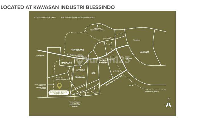 Blessindo Industrial Estate, Tangerang Dekat Exit Tol Mulai 3,6M 2