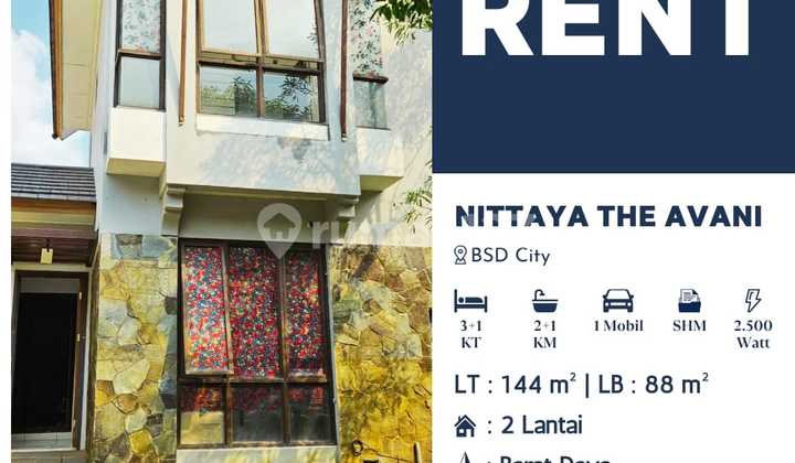 For Rent House - Nittaya The Avani, BSD City, Easy Access to Toll & Station 1