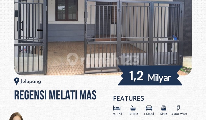 Rumah Siap Huni di Regensi Melati Mas – Jelupang Harga hanya Rp 1,2 Miliar!