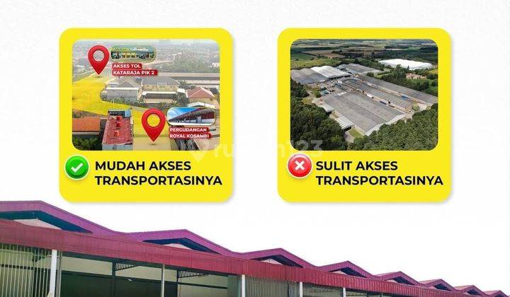 Gudang Persis di Depan Akses Tol Pik 2 Royal Kosambi Tangerang 1