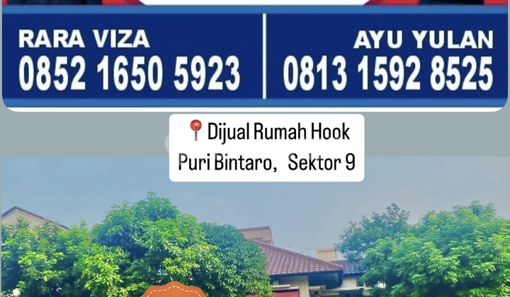For Sale: Hook House, Spacious, Bintaro Sector 9, Nice House in Bintaro, Freehold Title