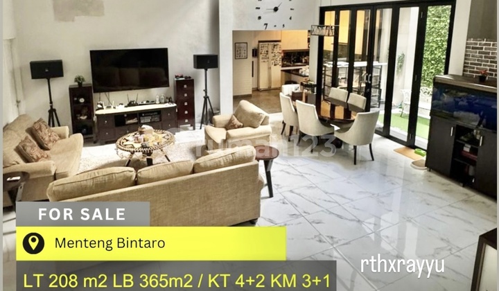 Dijual Rumah Mewah 3 Lantai Menteng Bintaro Rumah Bagus SHM di Bintaro