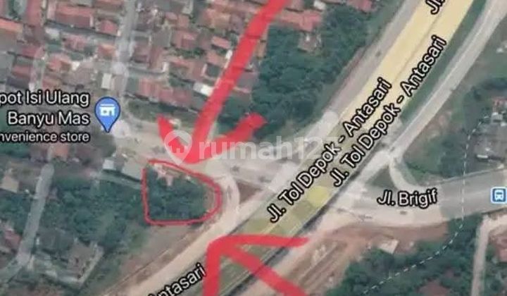 Dijual Tanah pinggir Tol Desari perbatasan Jaksel Cinere cocok untuk bisnis 