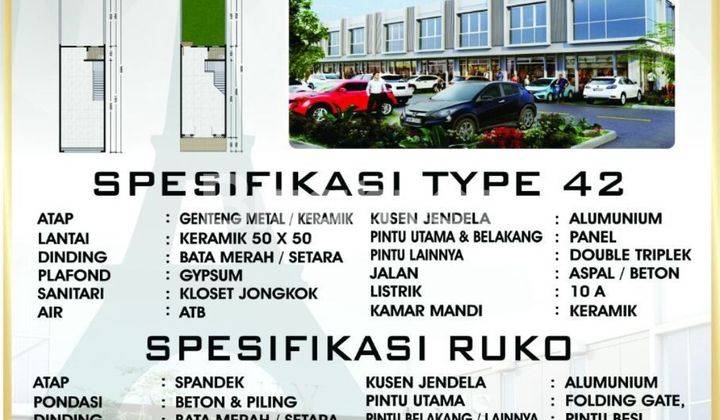 Ruko , Hook Tengah, Glory Paris Residences, Diantara Perumahan Elite Tapi Harga Terjangkau, Belian, Kota Batam 2