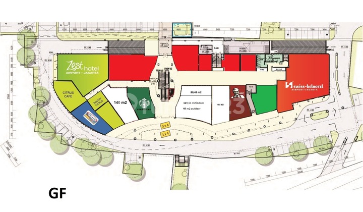 Business Space in Mall Complex and Shopping Area, Benda Street, Tangerang, Hotel Complex Business Space