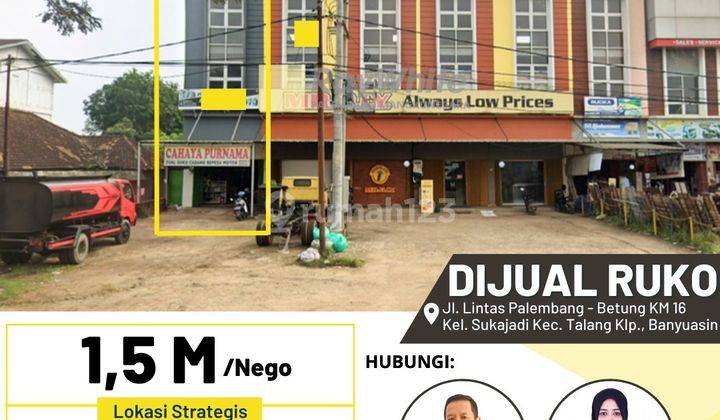 Dijual Ruko 2,5 Lantai di KM 16 Palembang 1