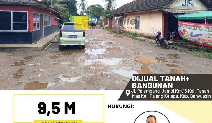 Dijual Tanah, Bangunan , Cucian Mobil di KM 16 Banyuasin 1