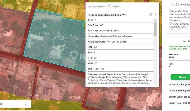 Tanah Lokasi Sangat Strategis Zona Komersial di Kemang Raya 2