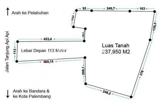 SUMATERA SELATAN, PALEMBANG, Tanjung API API, TANAH DAN PABRIK 1