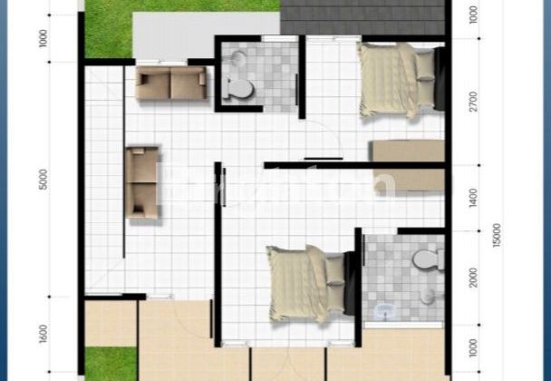 RUMAH CANTIK 2 LANTAI DI ******** METRO 2