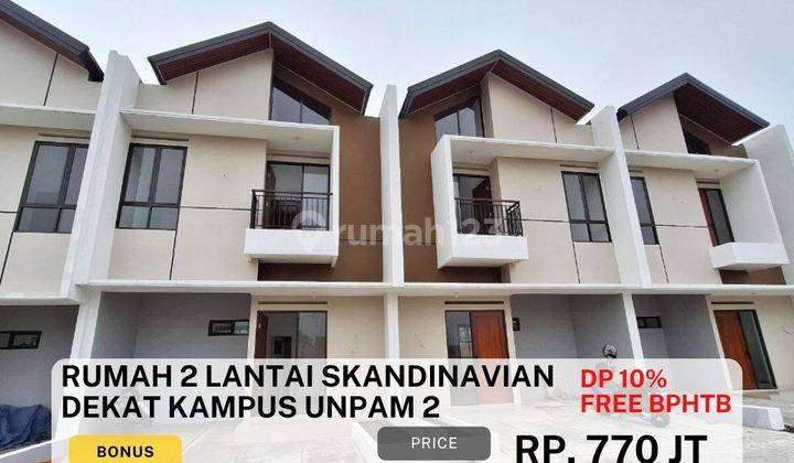 S525.rumah 2Lt Strategis Scandinavian Free Biaya Bakti Jaya Setu 1