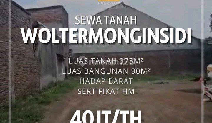 Sewa Tanah Di Jl. Wolter Monginsidi Multifungsi Untuk Usaha  1