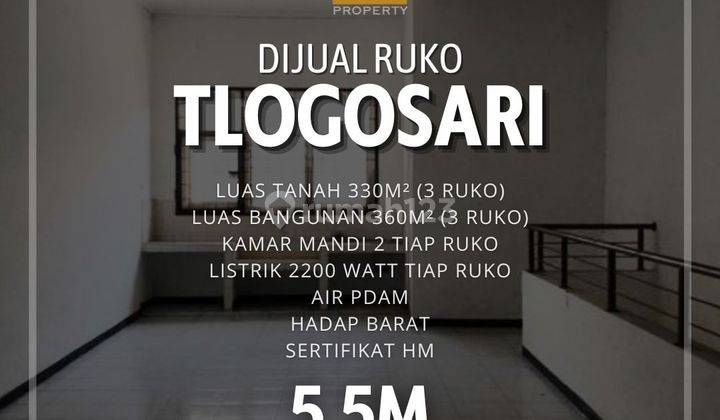 Jual 3 Ruko Di Tlogosari 1