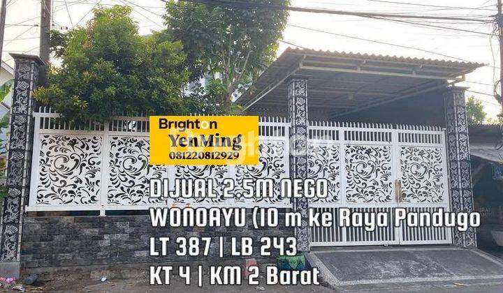 Rumah Siap Huni Memanjang WONOAYU 10 meter ke Raya Pandugo 1