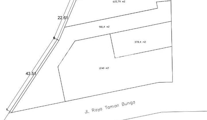 Jual Tanah Strategis di Jalan Raya Komplek Perumahan Padat Penduduk 2