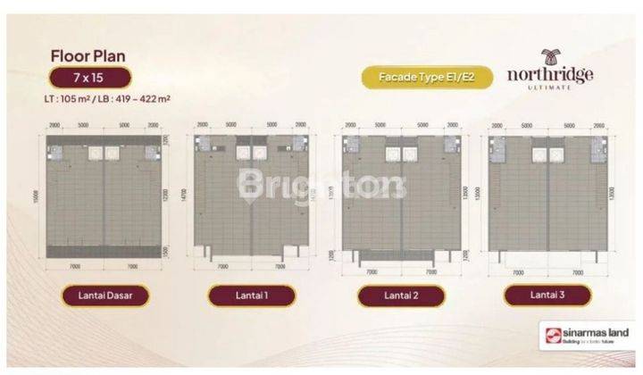 Rukoo 4 Lt Northridge Ultimate Type Studio Loft 7x15 di BSD. 1