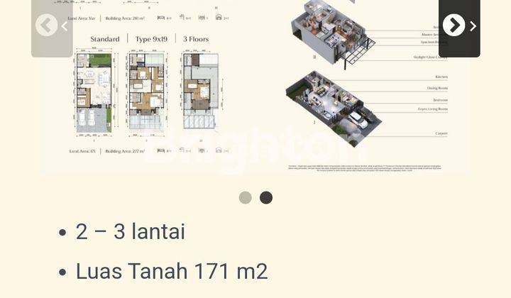 Rumah GRAND PASADENA VILLAGE, 9x19, 3 Lantai. 2