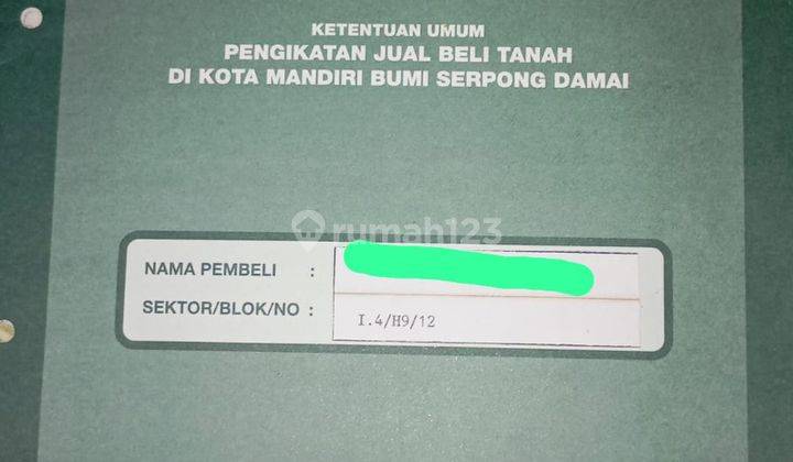 Dijual Segera Tanah Kavling No Banjir Cluster Griya Loka Serpong