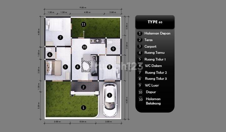 Rumah American Classic View Prambanan Harga Bibawah 500JT 2