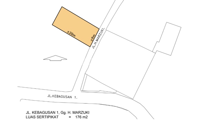 Tanah persegi di area perkantoran akses TB. Simatupang 1 menit ke gedung Arcadia Izin Usaha