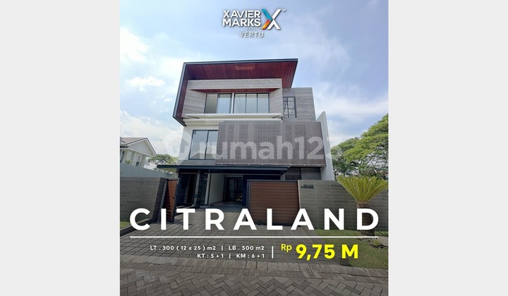 Rumah Mewah Tropis Minimalis, Citraland, Surabaya