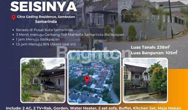 Rumah full furnish posisi hook dekat jembatan mahkota 2 2