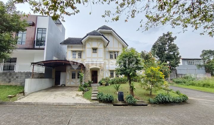 Murah ! Rumah Hook 2 Lantai Furnish Shm View Pegunungan 8 Menit Exit Tol Sentul City, Bogor