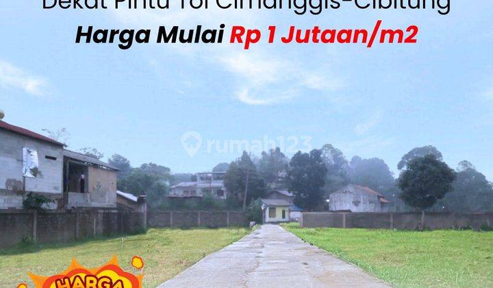 Di Jual. Tanah di Jl. Raya Cileungsi - Jonggol, Gandoang, Kec. Cileungsi, Kabupaten Bogor, Jawa Barat, Cileungsi 82.0 m² 1