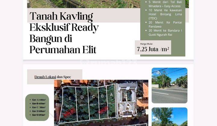 TANAH KAVLING LOKASI DALAM KOMPLEK ELITE 1