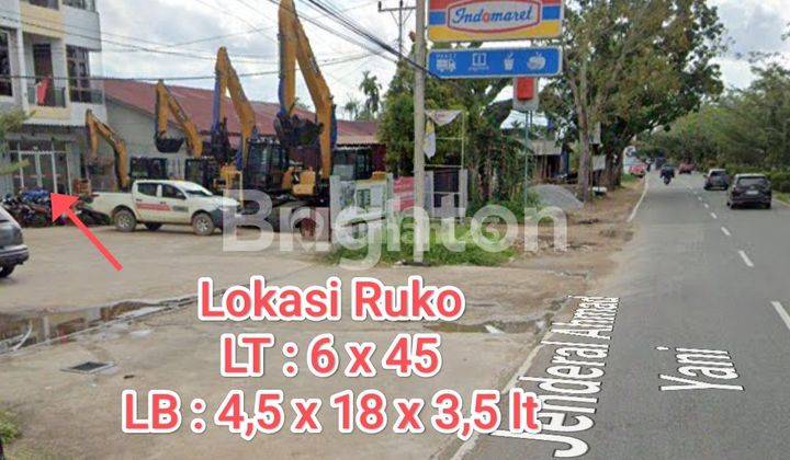 RUKO 3,5 LT LOKASI PINGGIR JALAN RAYA AHMAD YANI KUBU RAYA PONTIANAK  2