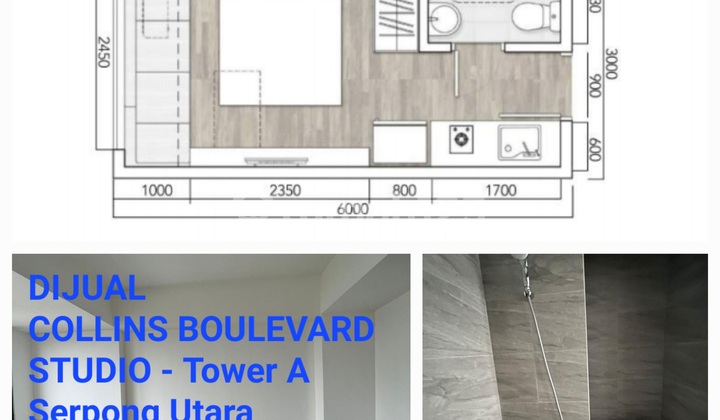 Dijual Cepat Collins Boulevard Apartment Studio Serpong Tangerang 2