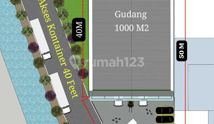 Warehouse for Sale in Kapuk Cengkareng, Daan Mogot, Near N Toll and PIK, Flood-Free