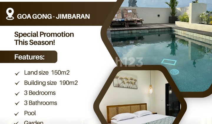 FOR SALE MODERN VILLA BRAND NEW WITH LOVELY SWIMMING POOL IN JIMBARAN