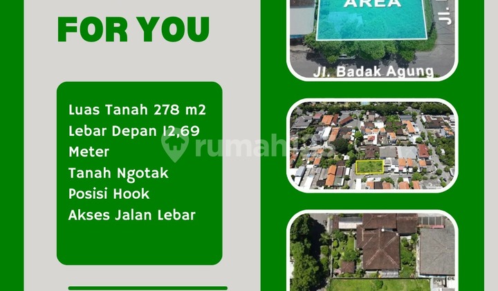 For Sale Land Premium 278 M2 At Denpasar, Bali For Sale Land Premium 278 M2 At Denpasar, Bali