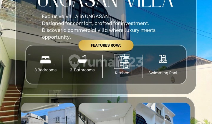 FOR SALE MEDITERANIA VILLA BRAND NEW 3 FLOORS WITH SWIIMMING POOL AT UNGASAN