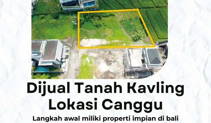 Dijual tanah kavlingan villa Hanya 2 plot siap Bangun Di  Canggu Berawa Belakang Starbuck & Canggu Station