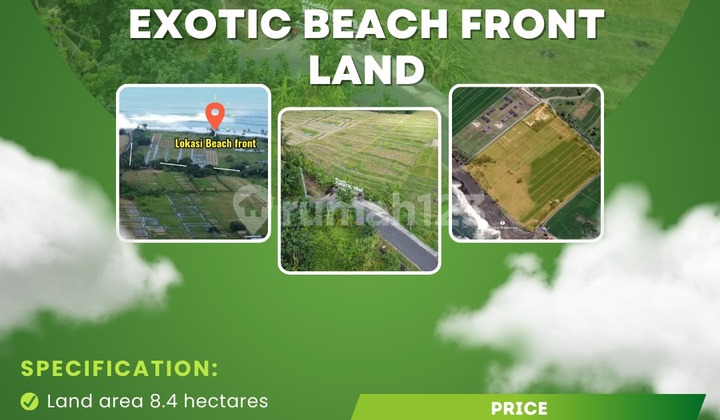 Land for sale Exotic beach front land Located in the tourism development area of Pangkung Tibah Village, Tabanan Land for sale Exotic beach front land Located in the tourism development area of Pangkung Tibah Village, Tabanan